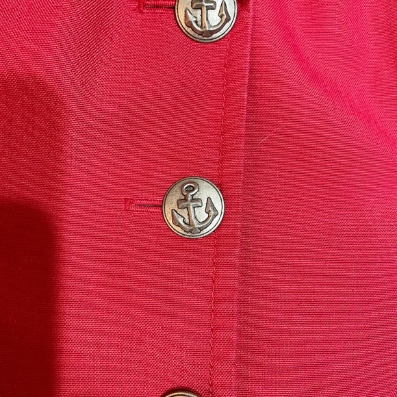 Red Cotton/Linen Jacket/blazer by Sandra Angelozzi Size 40 - Picture 5 of 9